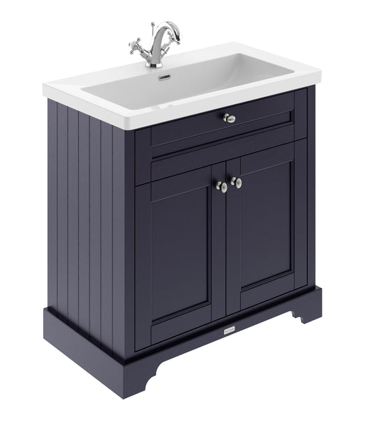Hudson Reed 800mm 2-Door Unit & Contemporary Fireclay Basin 1TH