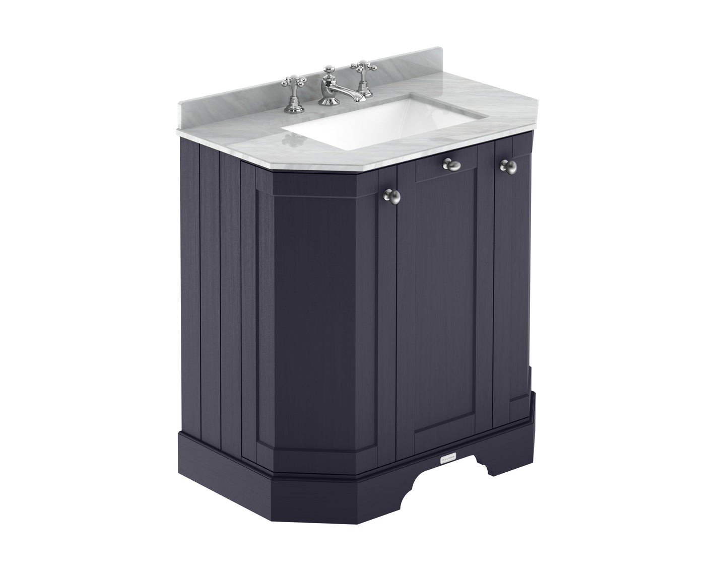 Hudson Reed 750mm 3-Door Angled Unit & Marble Top 3TH