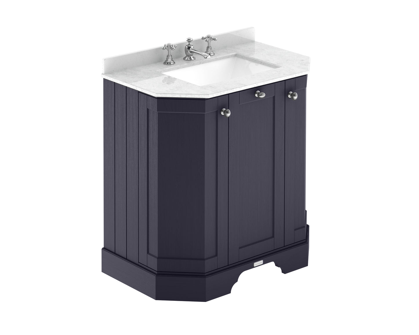 Hudson Reed 750mm 3-Door Angled Unit & Marble Top 3TH