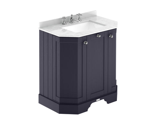 Hudson Reed 750mm 3-Door Angled Unit & Marble Top 3TH