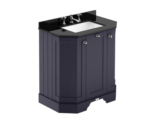 Hudson Reed 750mm 3-Door Angled Unit & Marble Top 3TH