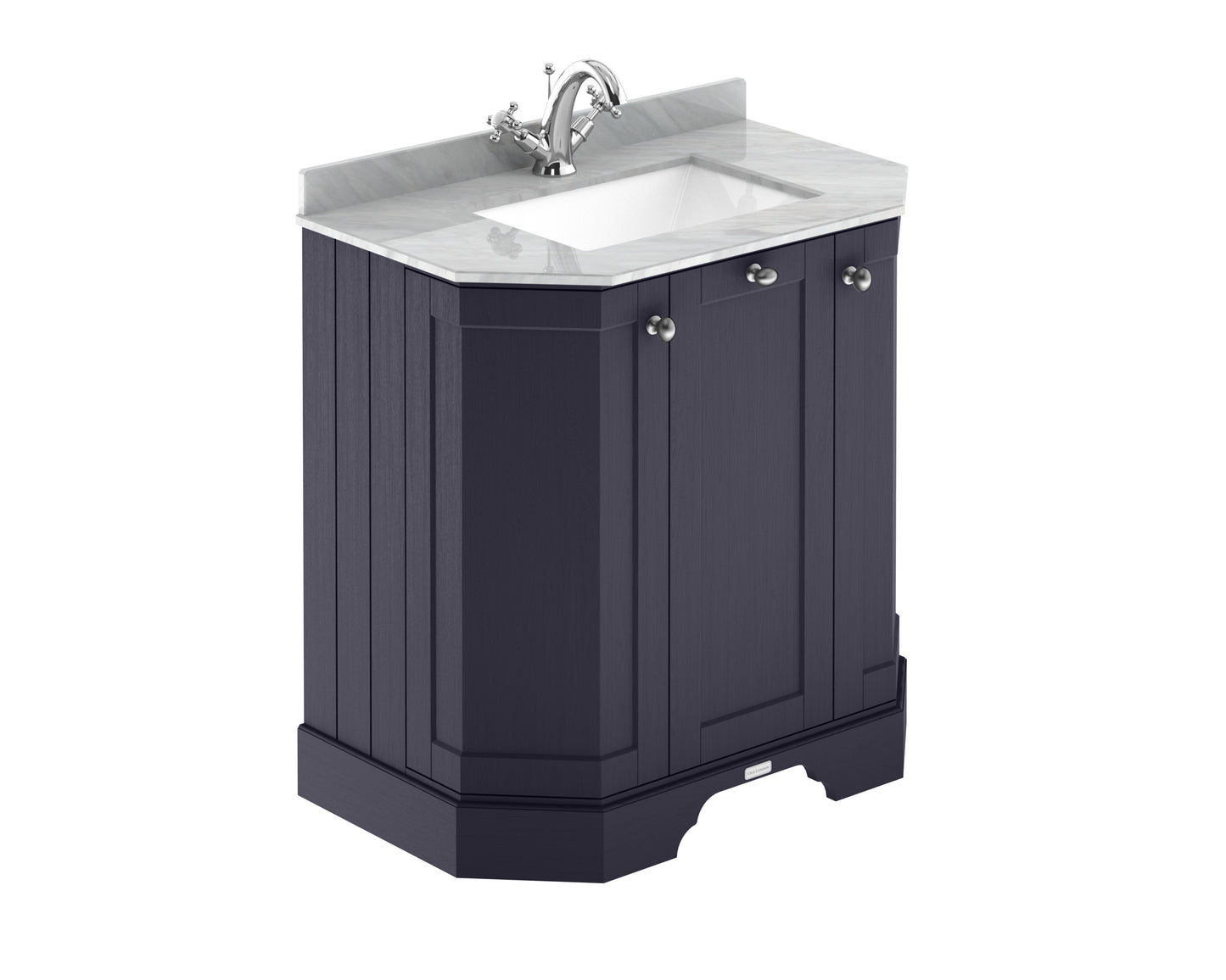 Hudson Reed 750mm 3-Door Angled Unit & Marble Top 1TH