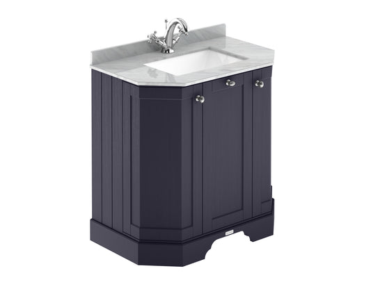 Hudson Reed 750mm 3-Door Angled Unit & Marble Top 1TH