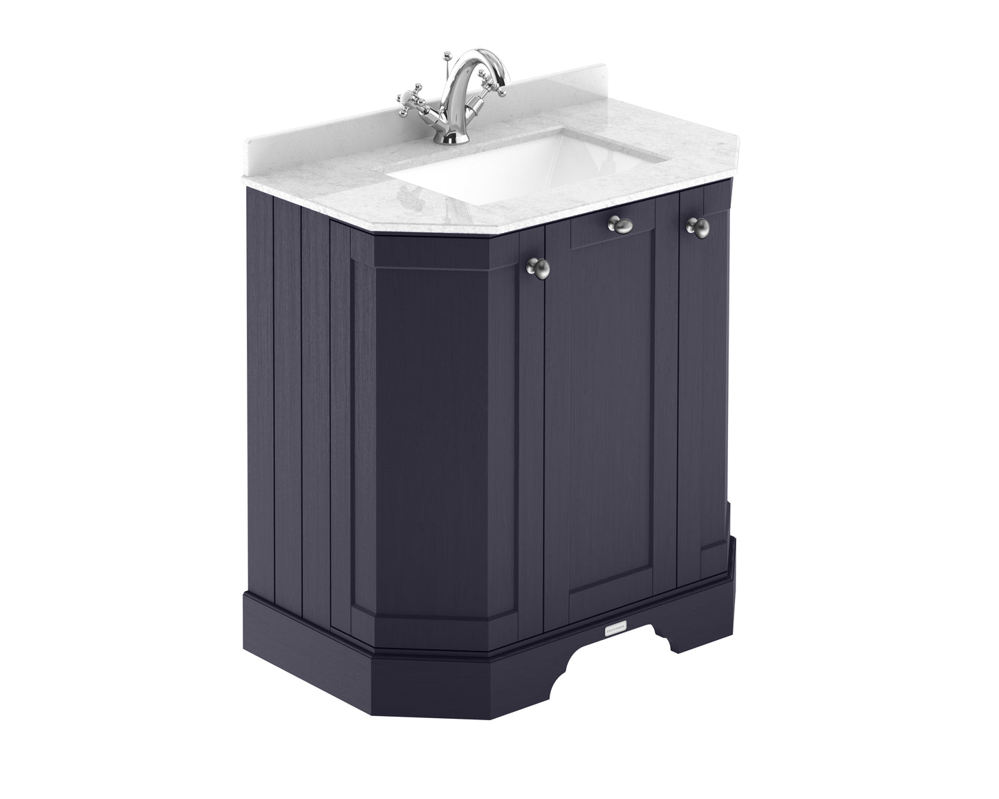 Hudson Reed 750mm 3-Door Angled Unit & Marble Top 1TH