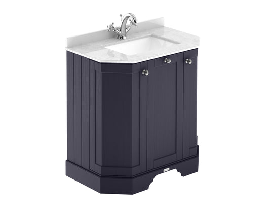 Hudson Reed 750mm 3-Door Angled Unit & Marble Top 1TH