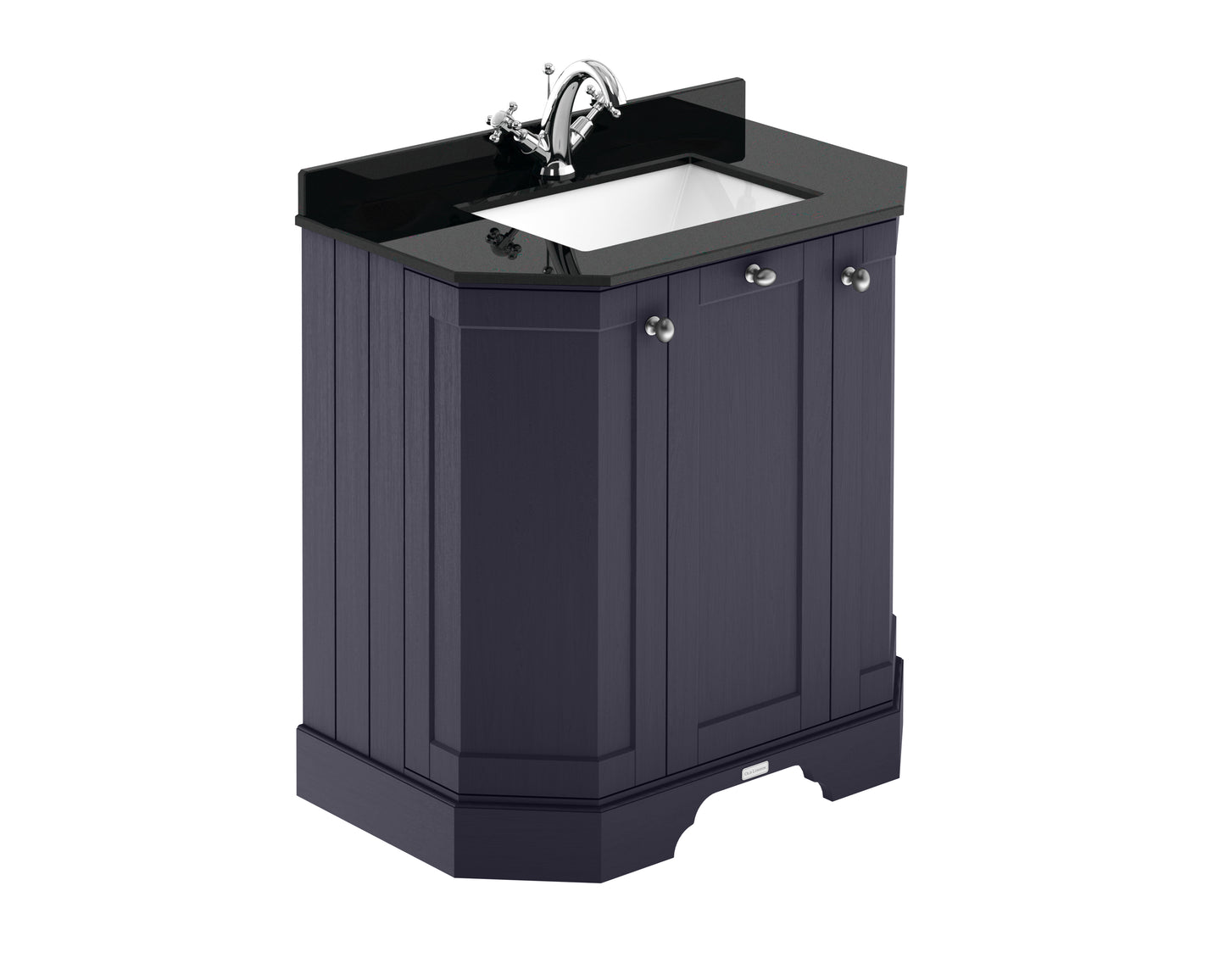 Hudson Reed 750mm 3-Door Angled Unit & Marble Top 1TH