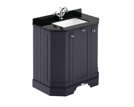 Hudson Reed 750mm 3-Door Angled Unit & Marble Top 1TH