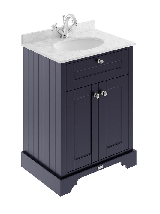 Hudson Reed 600mm Cabinet & Marble Top (1TH)
