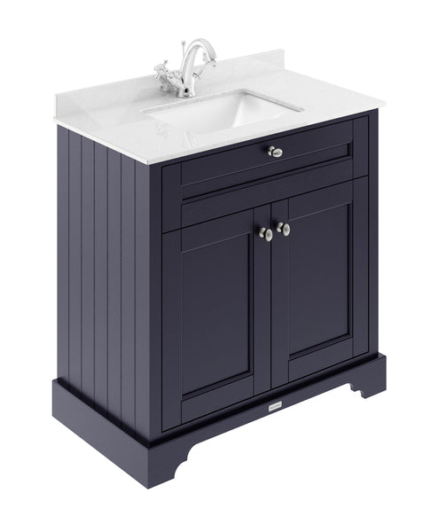 Hudson Reed 800mm Cabinet & Marble Top (1TH)