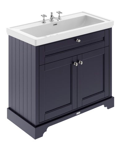 Hudson Reed 1000mm 2-Door Unit & Classic Fireclay Basin 3TH