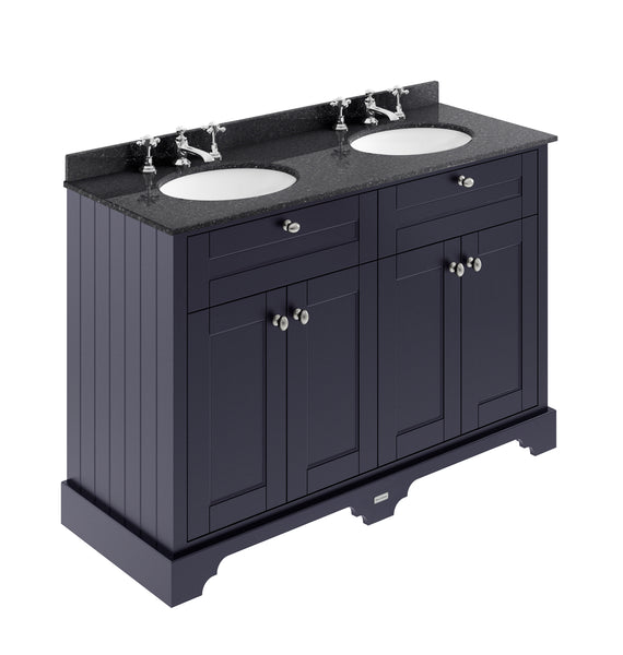 Hudson Reed 1200mm Cabinet & Double Marble Top (3TH)