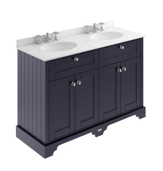 Hudson Reed 1200mm Cabinet & Double Marble Top (3TH)
