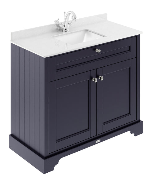 Hudson Reed 1000mm Cabinet & Marble Top (1TH)