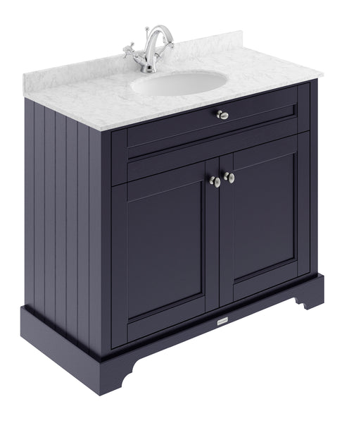 Hudson Reed 1000mm Cabinet & Marble Top (1TH)