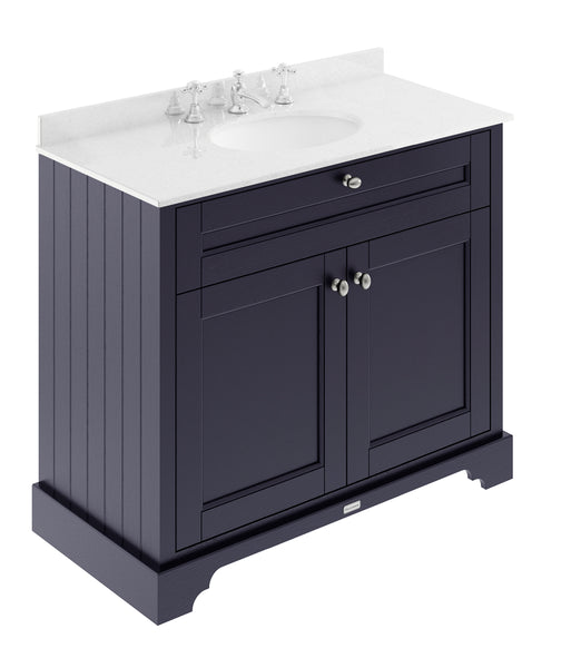 Hudson Reed 1000mm Cabinet & Marble Top (3TH)