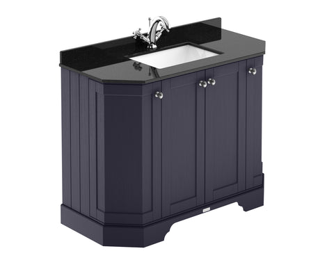 Hudson Reed 1000mm 4-Door Angled Unit & Marble Top 1TH
