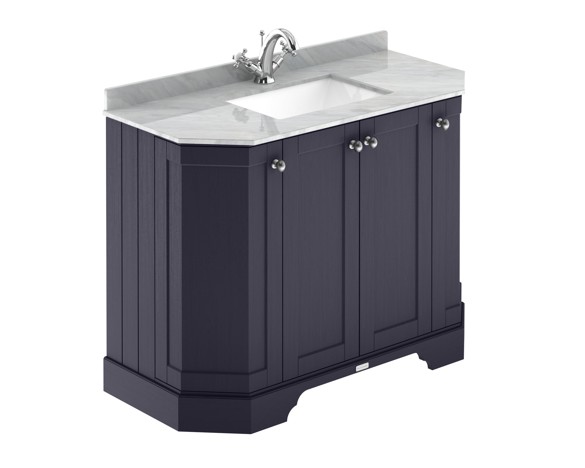 Hudson Reed 1000mm 4-Door Angled Unit & Marble Top 1TH