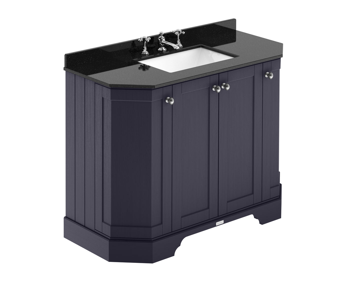 Hudson Reed 1000mm 4-Door Angled Unit & Marble Top 3TH
