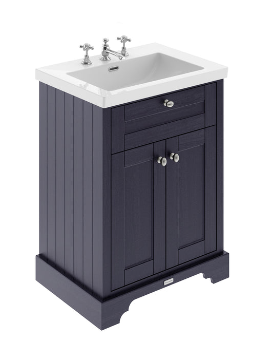 Hudson Reed 600mm 2-Door Unit & Contemporary Fireclay Basin 3TH