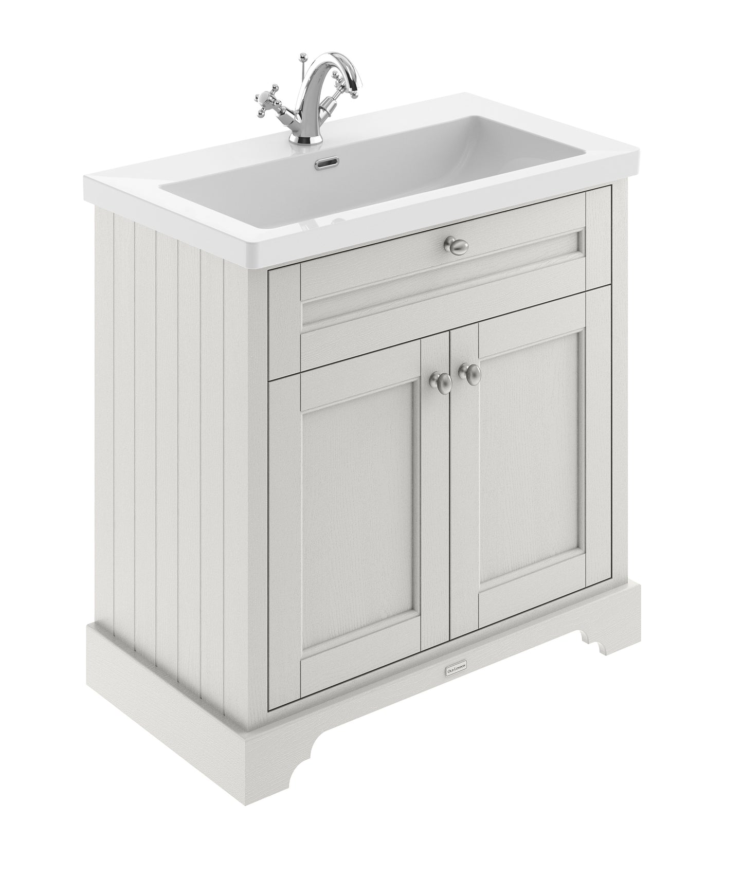 Hudson Reed 800mm 2-Door Unit & Contemporary Fireclay Basin 1TH