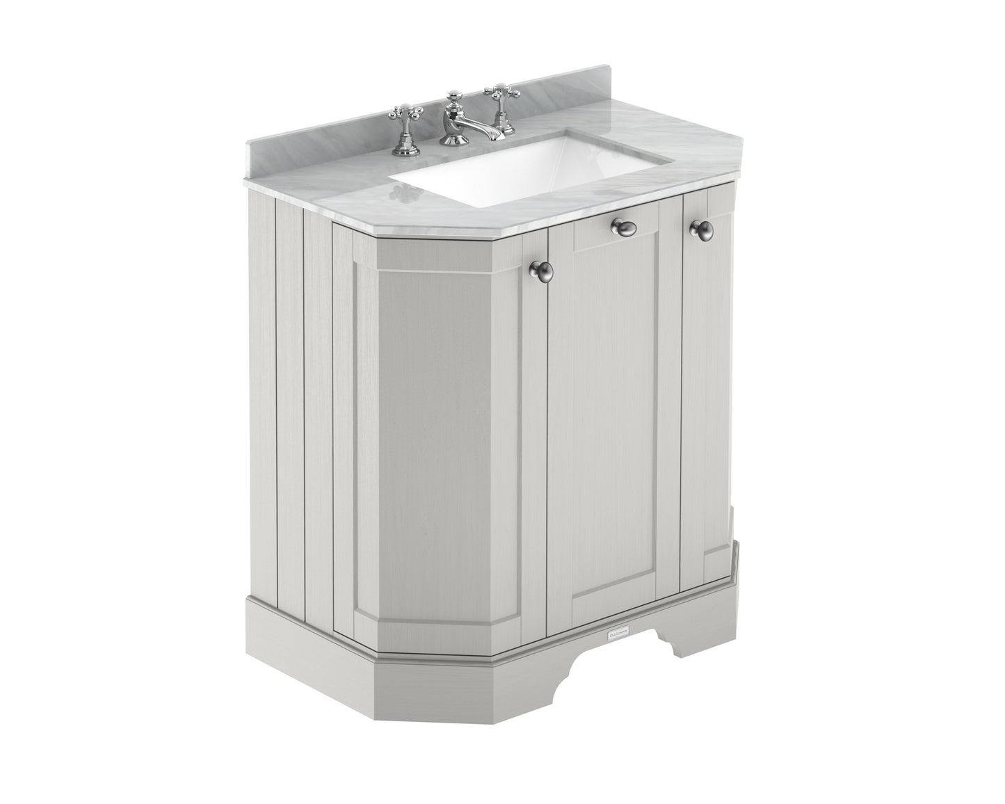 Hudson Reed 750mm 3-Door Angled Unit & Marble Top 3TH