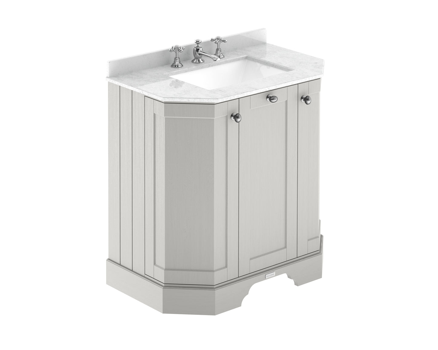 Hudson Reed 750mm 3-Door Angled Unit & Marble Top 3TH