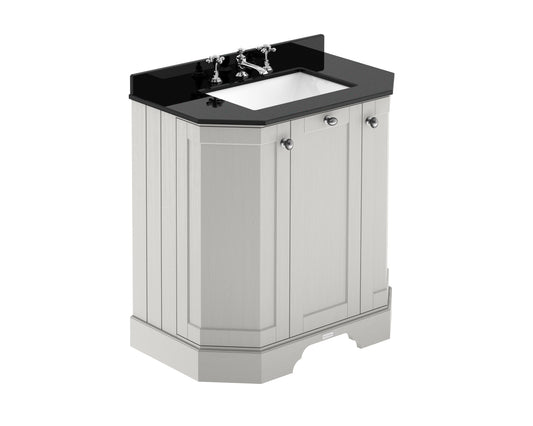 Hudson Reed 750mm 3-Door Angled Unit & Marble Top 3TH