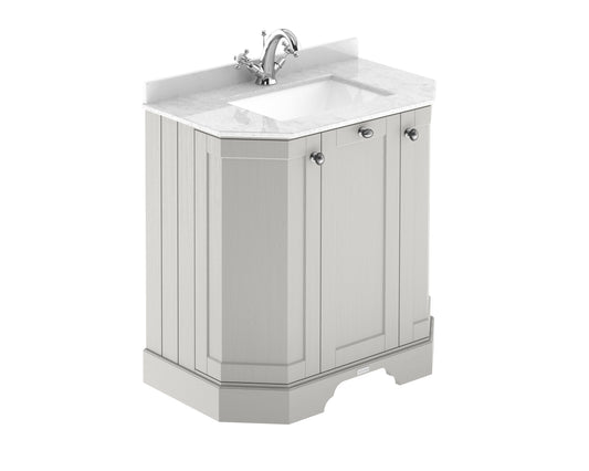 Hudson Reed 750mm 3-Door Angled Unit & Marble Top 1TH