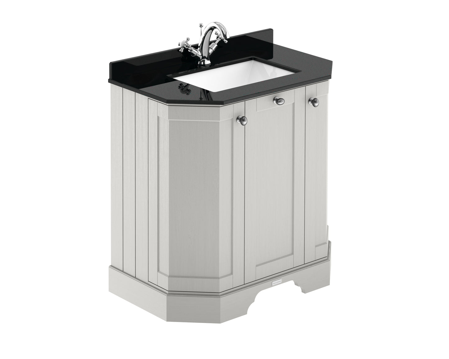 Hudson Reed 750mm 3-Door Angled Unit & Marble Top 1TH