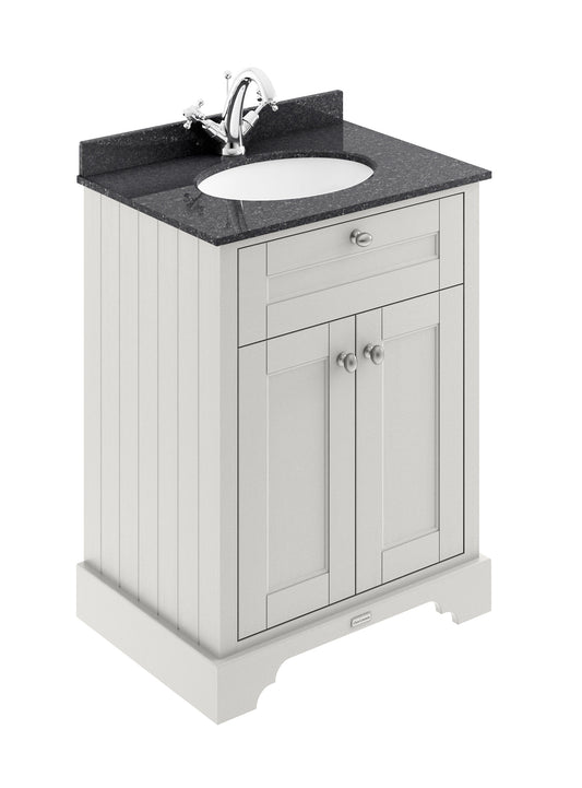 Hudson Reed 600mm Cabinet & Marble Top (1TH)