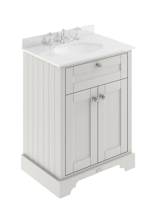 Hudson Reed 600mm Cabinet & Marble Top (3TH)