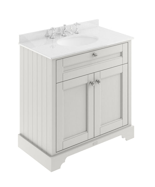 Hudson Reed 800mm Cabinet & Marble Top (3TH)