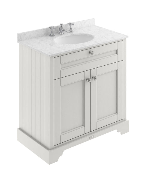 Hudson Reed 800mm Cabinet & Marble Top (3TH)