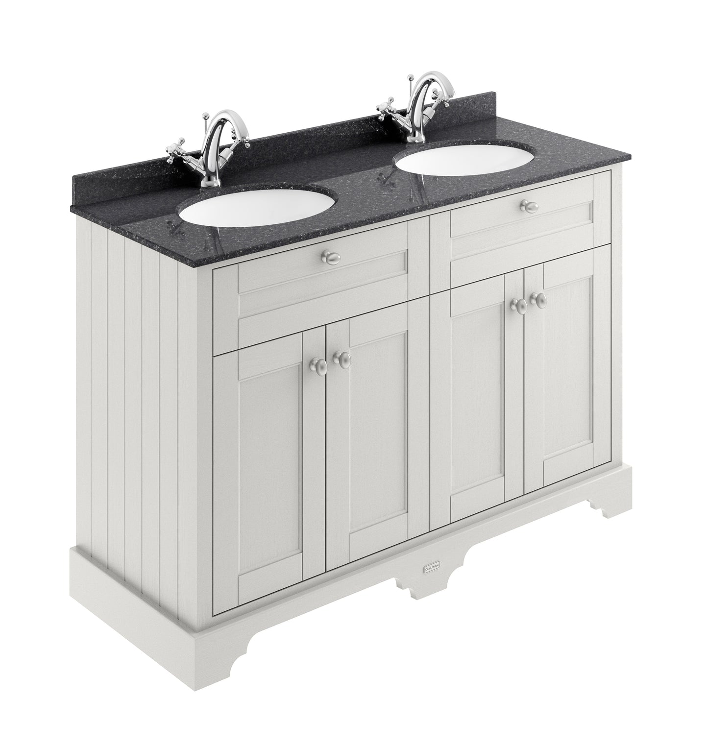 Hudson Reed 1200mm Cabinet & Double Marble Top (1TH)