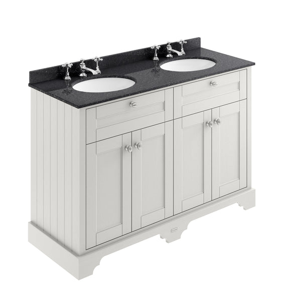 Hudson Reed 1200mm Cabinet & Double Marble Top (3TH)