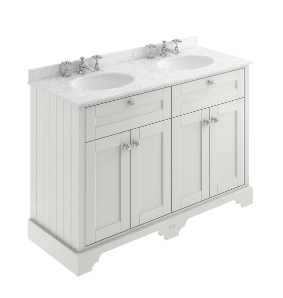 Hudson Reed 1200mm Cabinet & Double Marble Top (3TH)