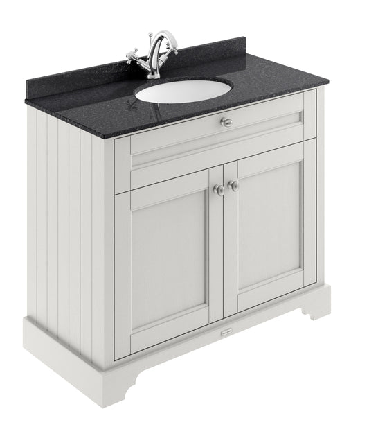 Hudson Reed 1000mm Cabinet & Marble Top (1TH)