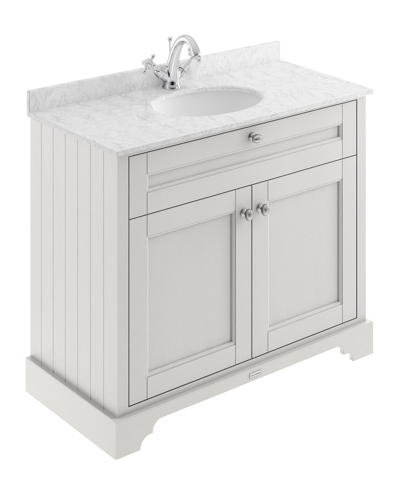 Hudson Reed 1000mm Cabinet & Marble Top (1TH)