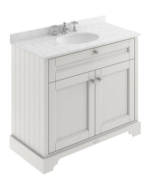 Hudson Reed 1000mm Cabinet & Marble Top (3TH)