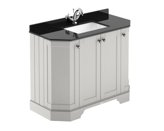 Hudson Reed 1000mm 4-Door Angled Unit & Marble Top 1TH
