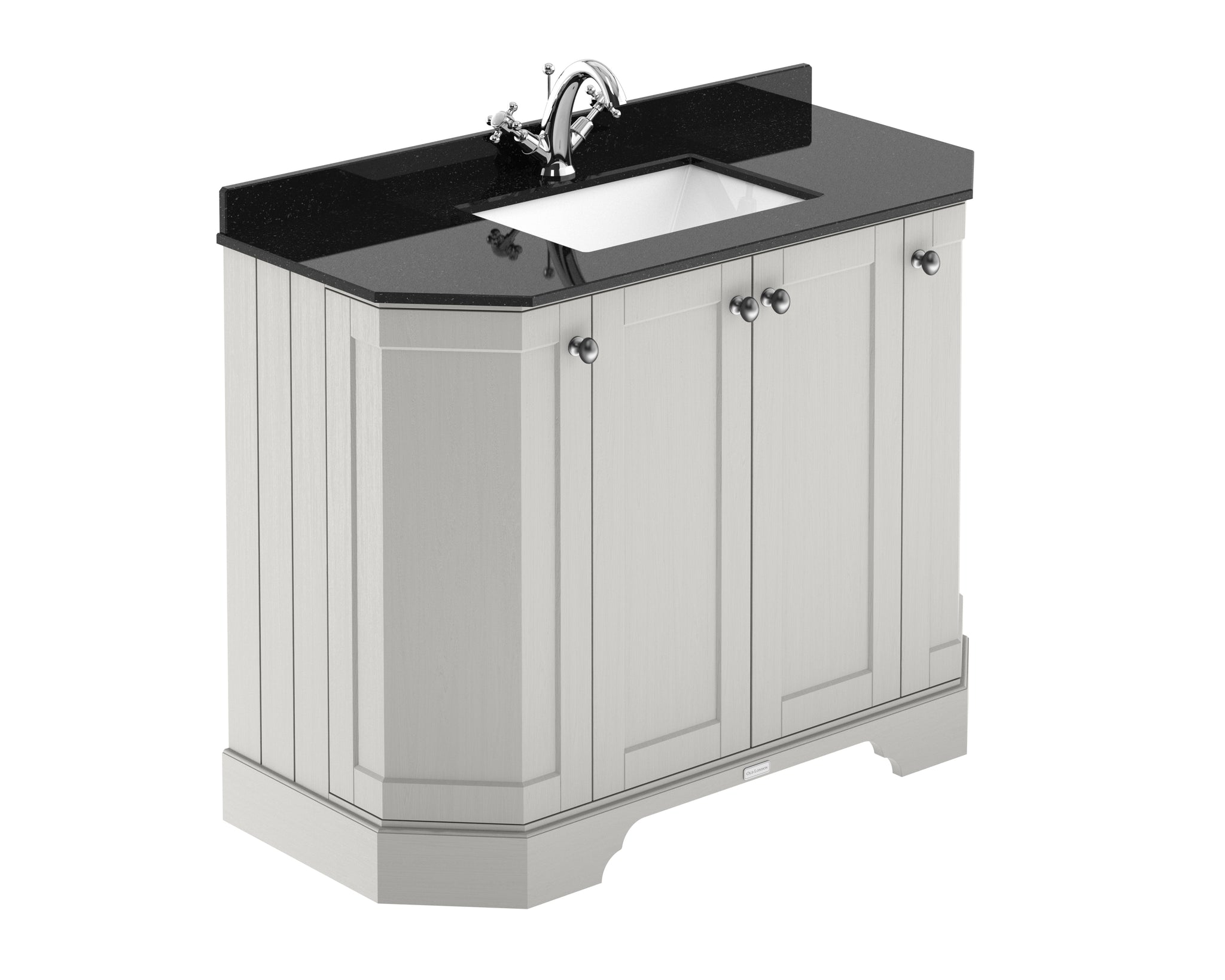 Hudson Reed 1000mm 4-Door Angled Unit & Marble Top 1TH
