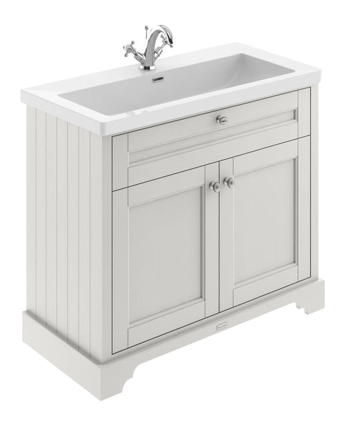 Hudson Reed 1000mm 2-Door Unit & Contemporary Fireclay Basin 1TH