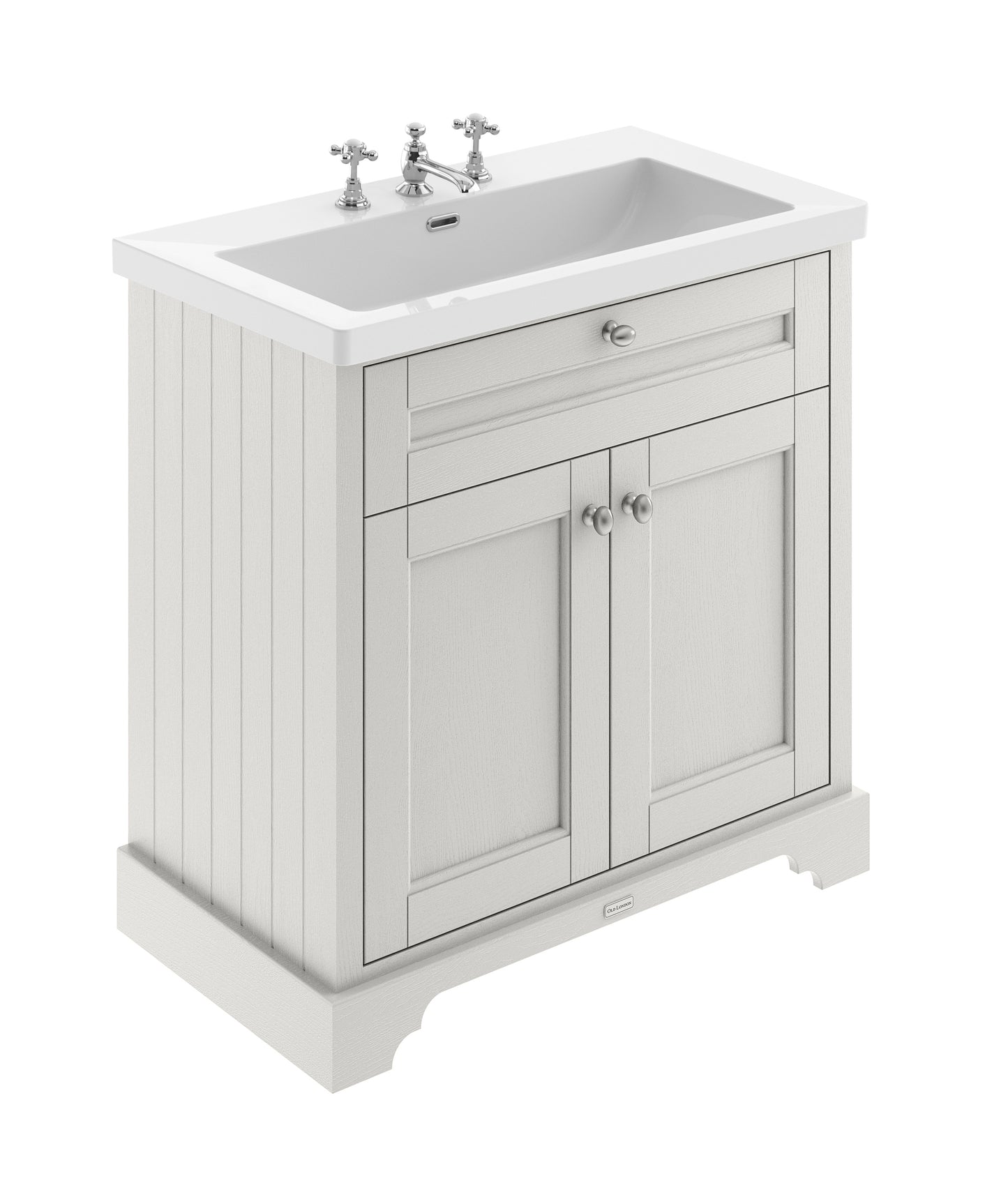 Hudson Reed 800mm 2-Door Unit & Contemporary Fireclay Basin 3TH