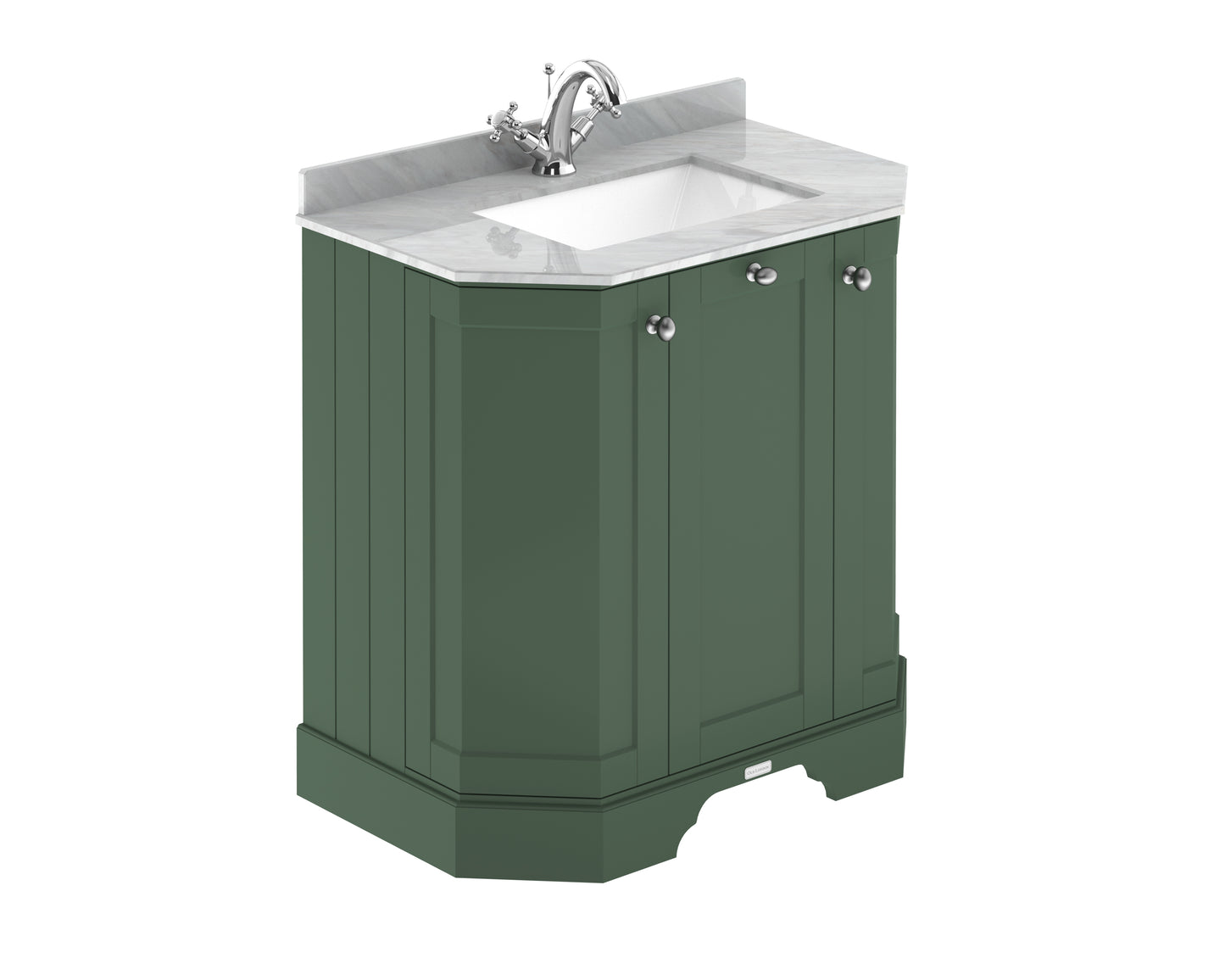 Hudson Reed 750mm 3-Door Angled Unit & Marble Top 1TH