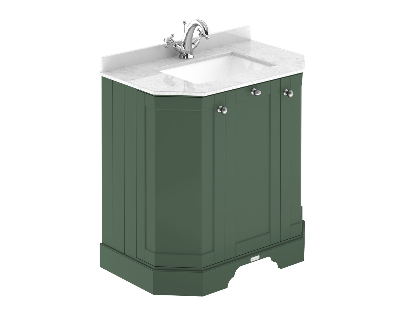 Hudson Reed 750mm 3-Door Angled Unit & Marble Top 1TH