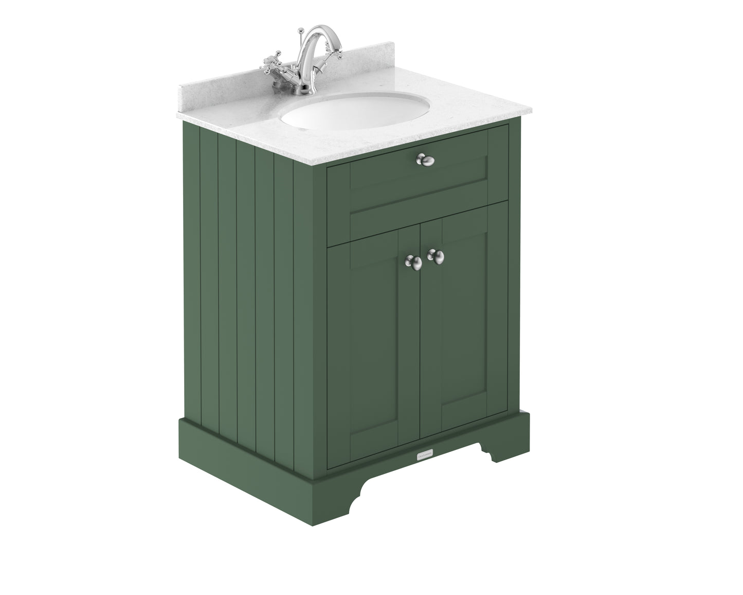 Hudson Reed 600mm Cabinet & Marble Top (1TH)