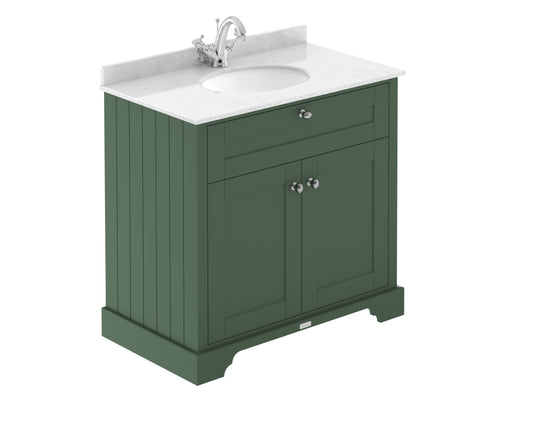 Hudson Reed 800mm Cabinet & Marble Top (1TH)