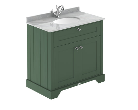 Hudson Reed 800mm Cabinet & Marble Top (1TH)