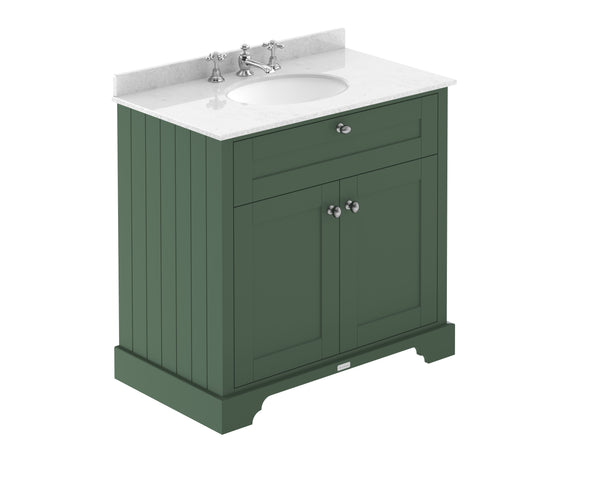 Hudson Reed 800mm Cabinet & Marble Top (3TH)