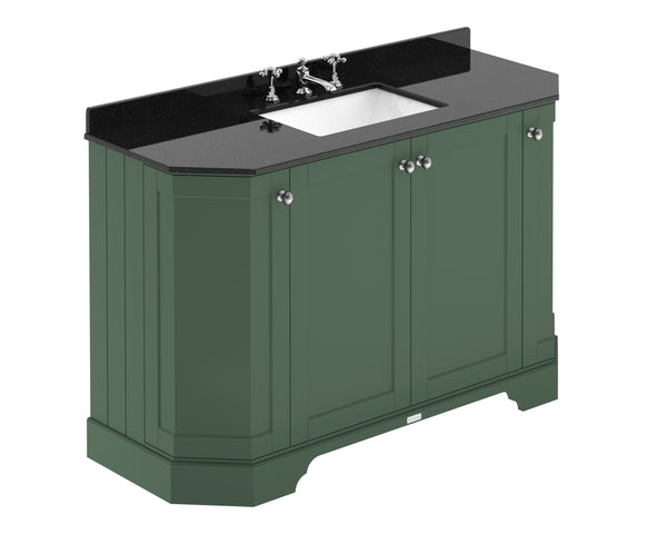 Hudson Reed 1200mm 4-Door Angled Unit & Marble Top 3TH
